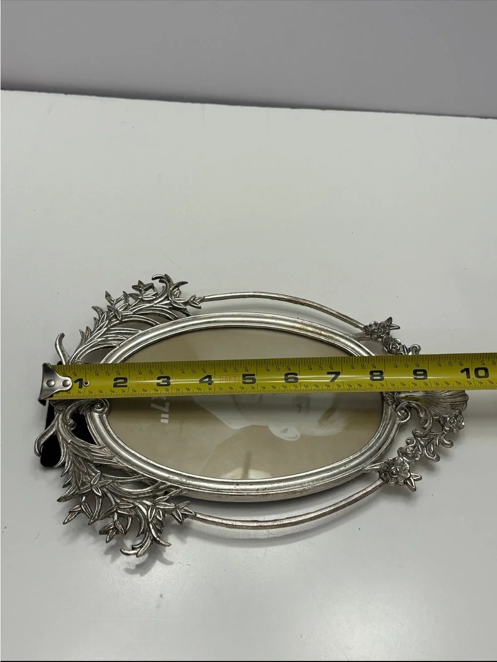 Vintage Oval Silver plate Ornate Picture Frame